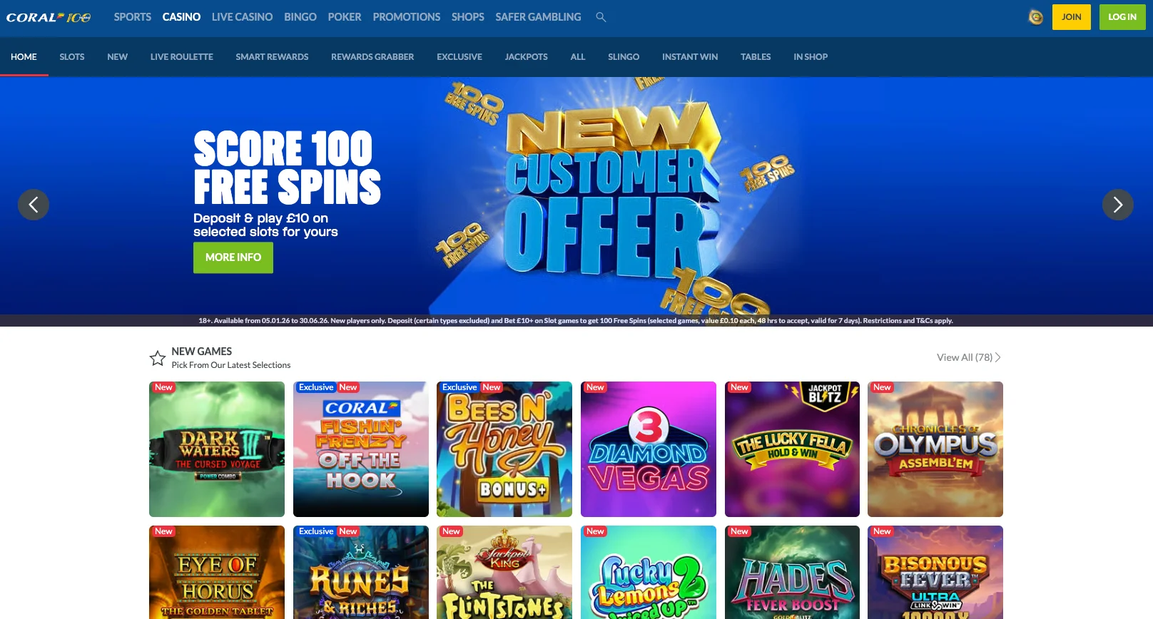 Coral Casino Screenshot